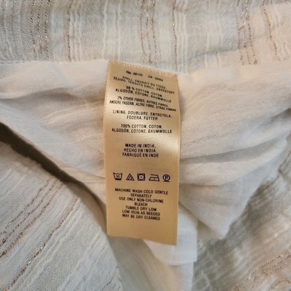 HEI HEI Anthropologie gauzy metallic thread lined Kimono Jacket XS Oversized - Picture 8 of 9